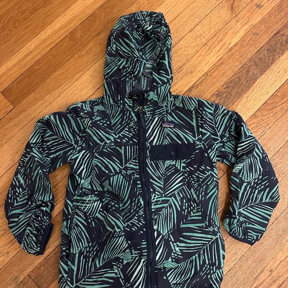 Patagonia Kids Green Leaf Pattern Jacket Boys Medium